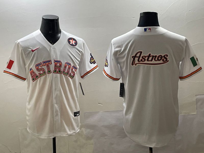 Men Houston Astros Blank White Mexico Game 2025 Nike MLB Jersey style 11->houston astros->MLB Jersey